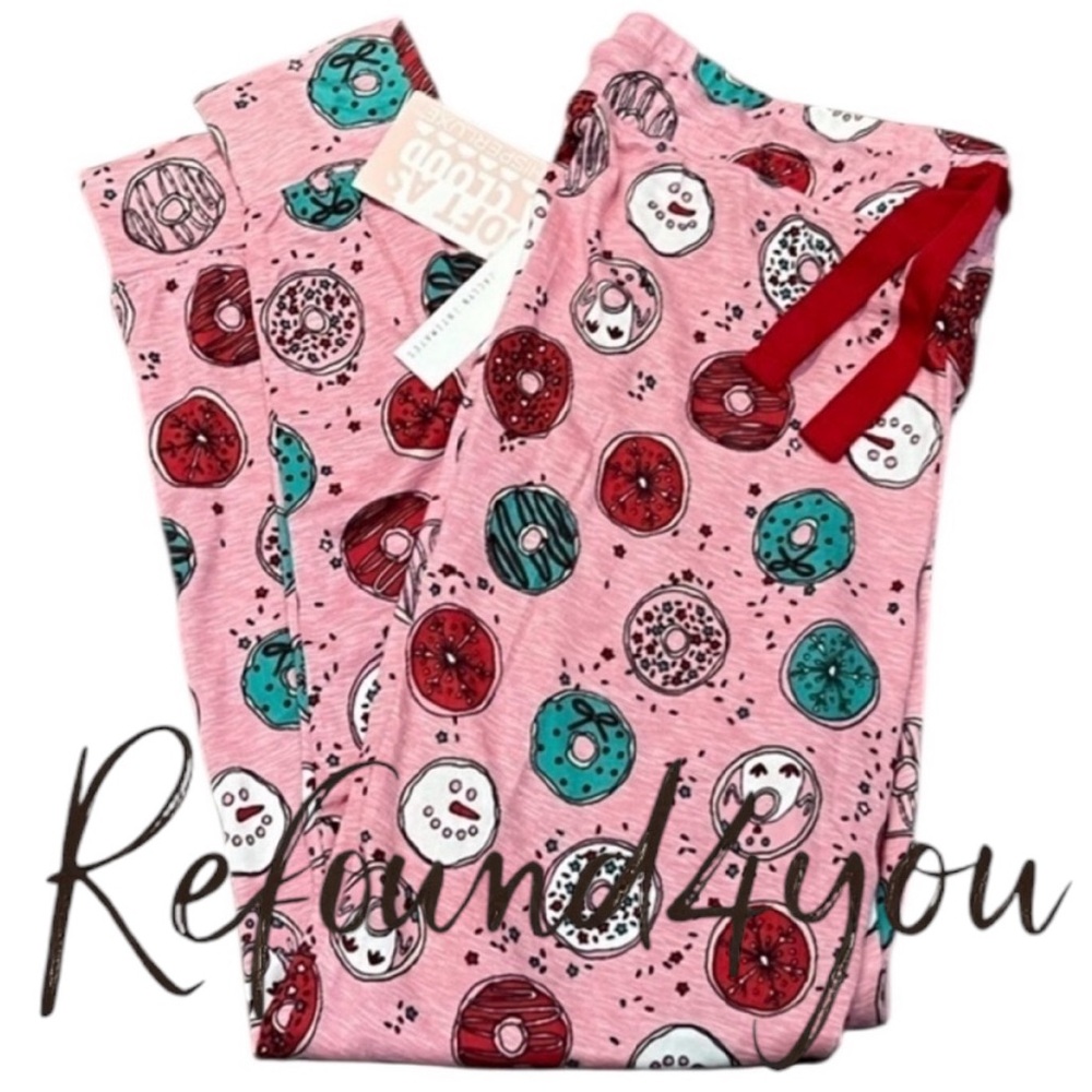 Jaclyn Intimates - ‘Donuts & Snowman’ Soft Lounge Pants SZ:Small NWT Last one!